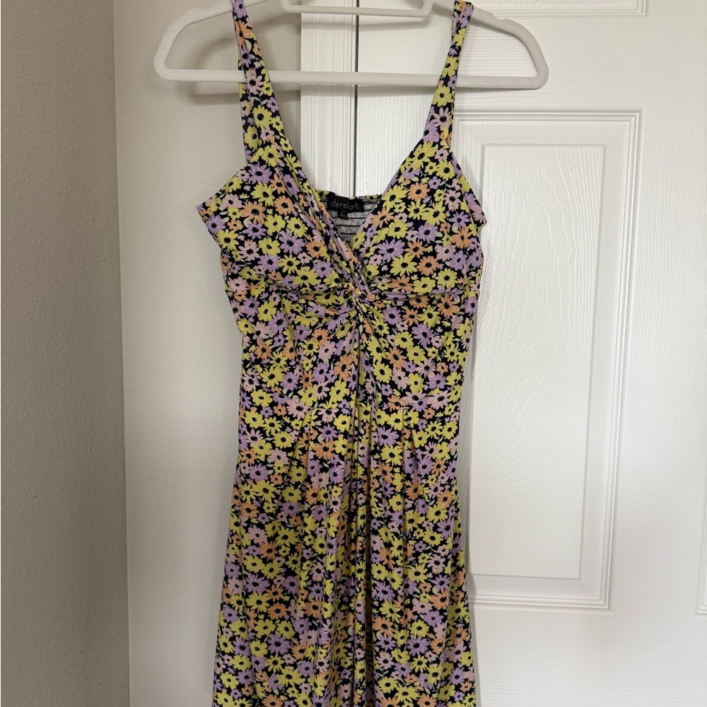 Floral Spaghetti Strap Dress Derek heart sz L